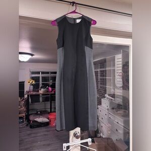 Hugo BOSS Dolivy Wool Sheath Dress Light and Dark Grey Women's Size XS